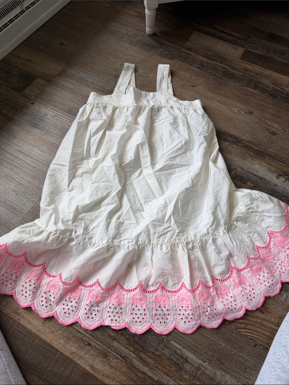 Old navy white cotton pineapple sundress size girls 8-10